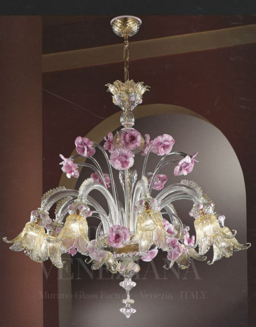 Lampadario Murano Fleur-secolo Artistico