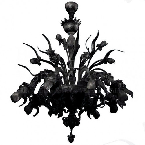 Lampadario Murano Iris-nero1b3deeeab2cc1ac3 Majestuoso