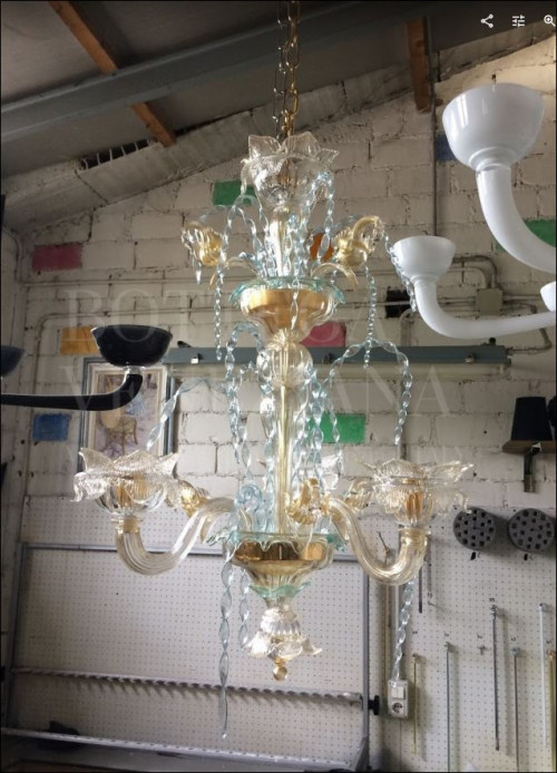 Lampadario Murano Tea Opulento