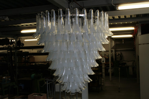 Lampadario di murano vintage modello artemide 