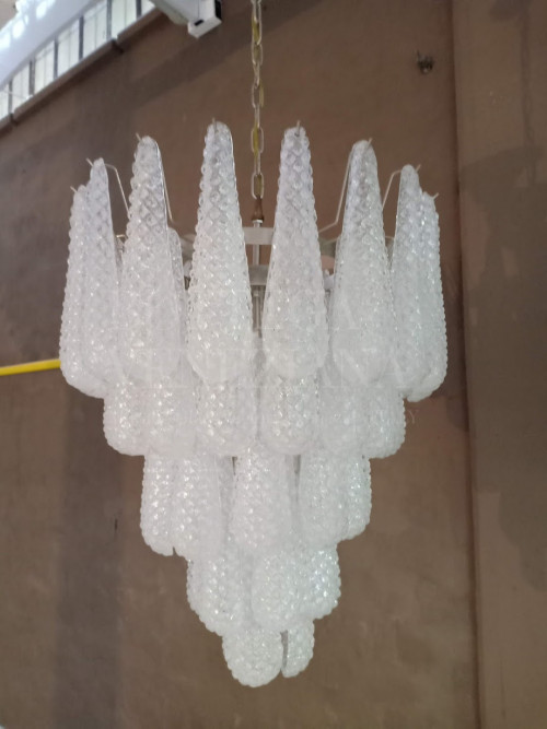 Lampadario stile vintage modello goccia-vint in vetro di murano crist