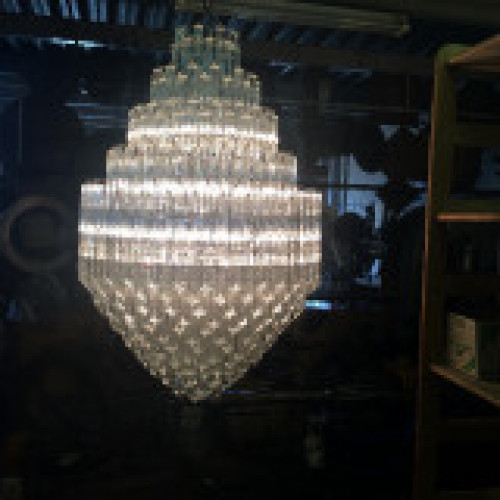 Lampadario vintage in vetro di murano modello demetra vetri triedi  c