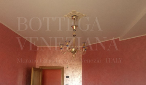 Lampadario moderno modello leonida in vetro soffiato murano colori am