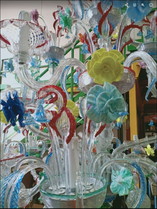 Lampadario Murano Rezzonico-floreale-particolare Ornato