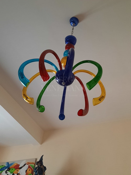 Lampadari murano stile moderno modello brio lampadario vetro soffiato