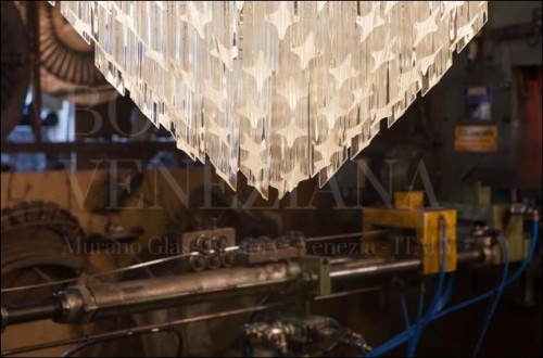 Lampadario vintage in vetro di murano modello demetra vetri triedi  c