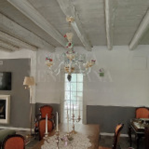 Originale lampadario moderno in vetro di murano modello nest realizza