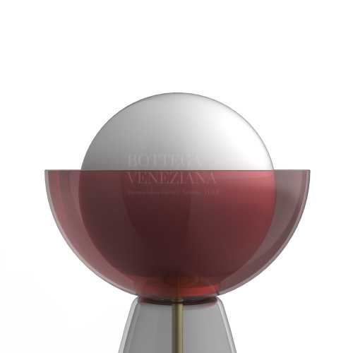 Lampadario Murano Cioppo-tav-rosso-oro-part Essenziale