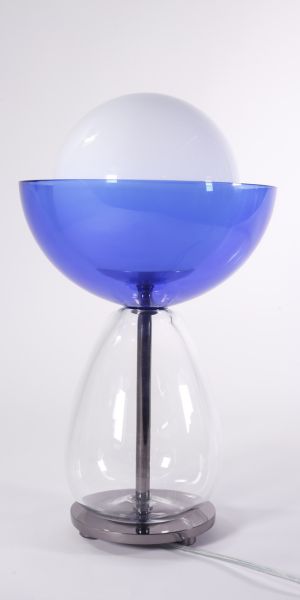 lampada da tavolo moderna in vetro di murano colorato cioppo 