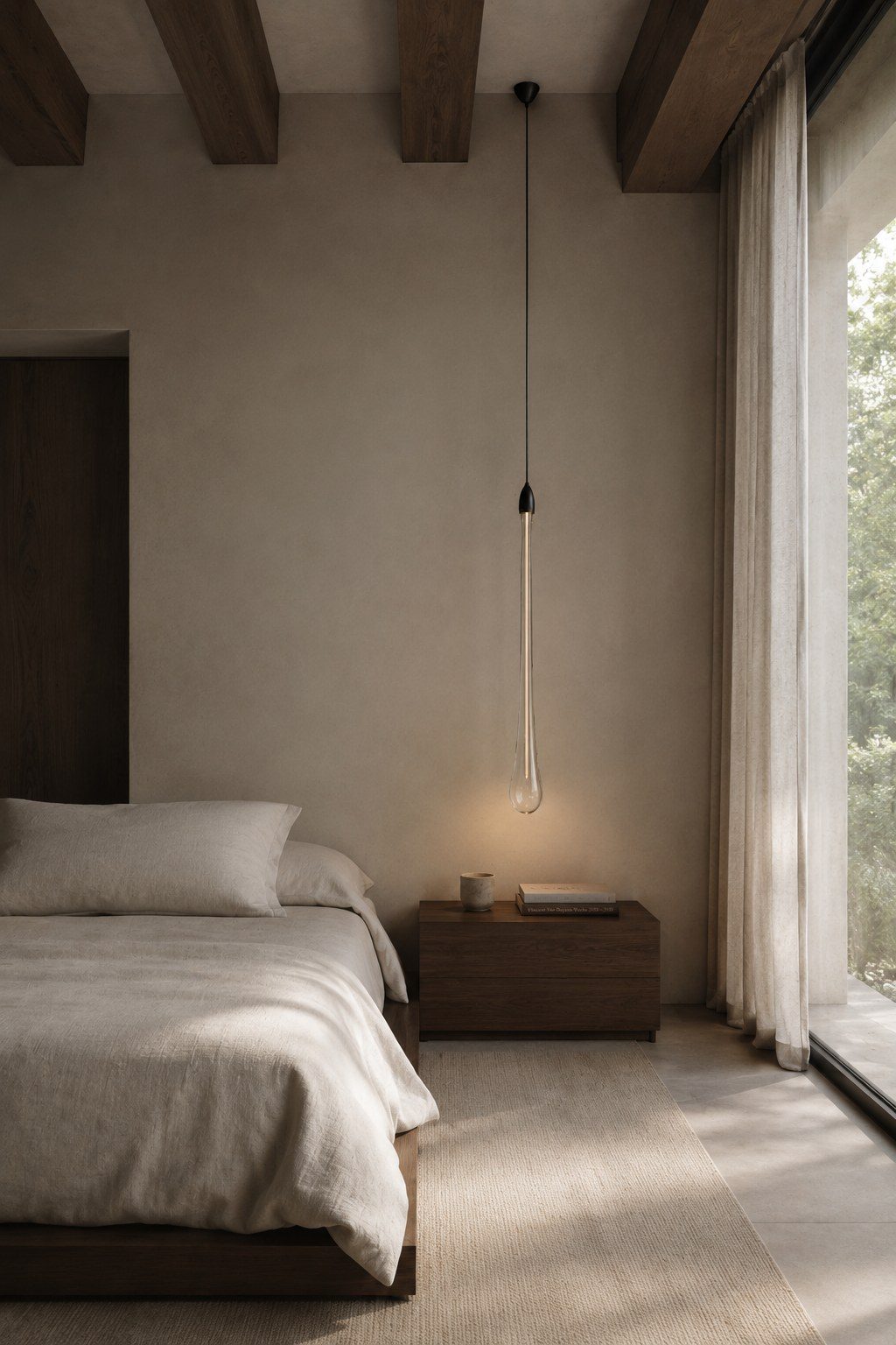 Goccia, pendant in crystal and gold Murano glass – photo 3