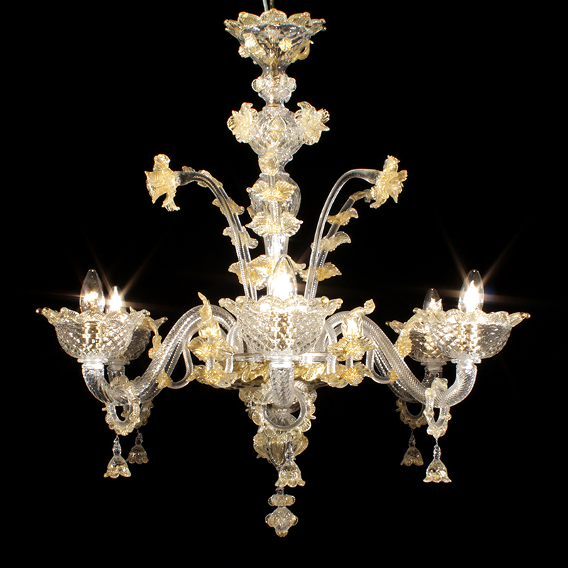 Mercerie Cristallo – lampadario in vetro di Murano
