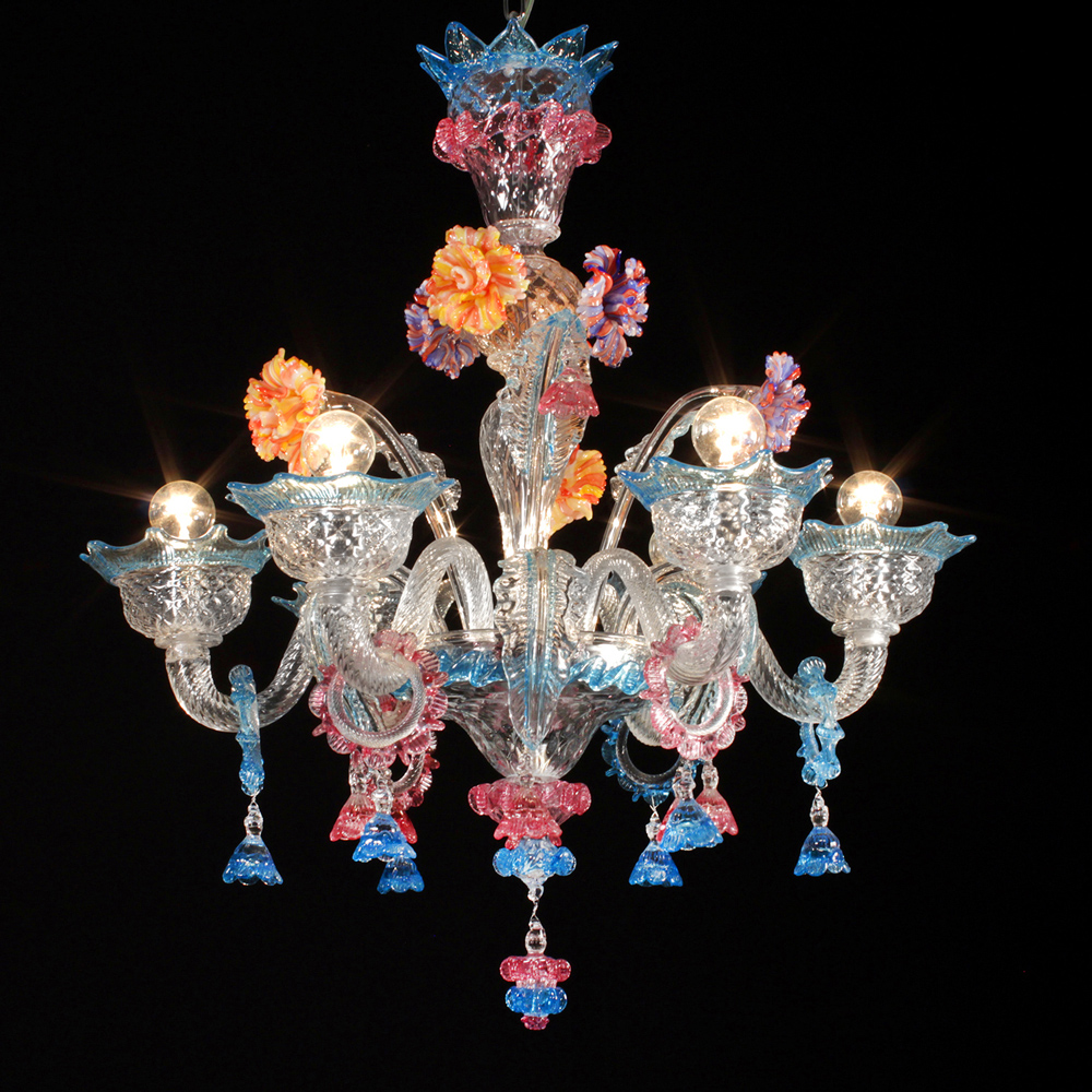 Vitale Cristallo – lampadario in vetro di Murano