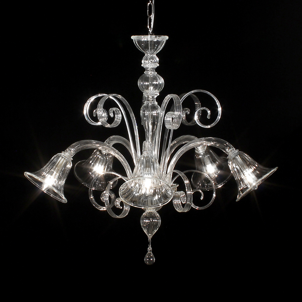 Guglie cristallo – lampadario in vetro di Murano
