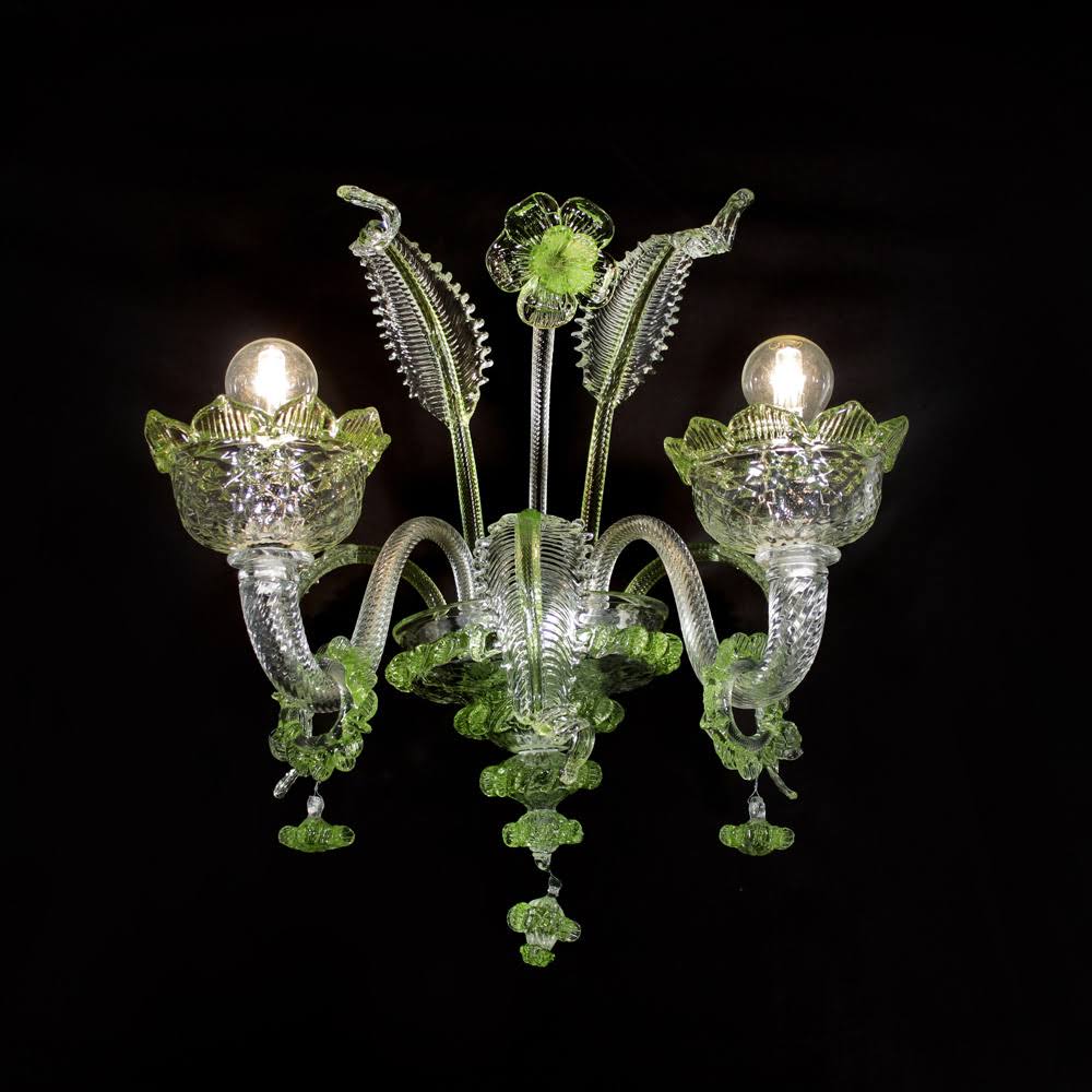 Venier verde – applique in vetro di Murano