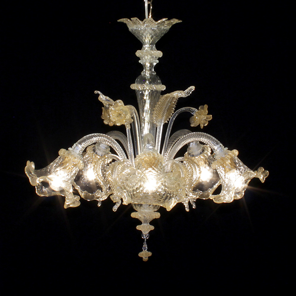 Cannaregio d'oro – lampadario in vetro di Murano