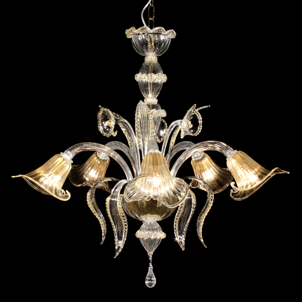 Priuli Cristallo – lampadario in vetro di Murano