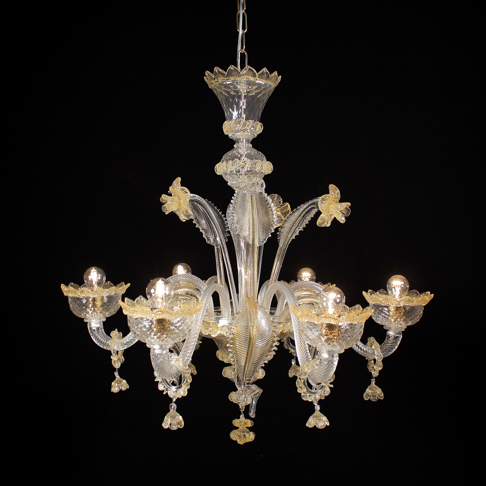 Venier d'oro – lampadario in vetro di Murano