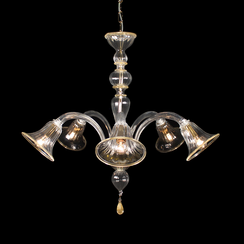 Ca' Foscari d'oro – lampadario in vetro di Murano