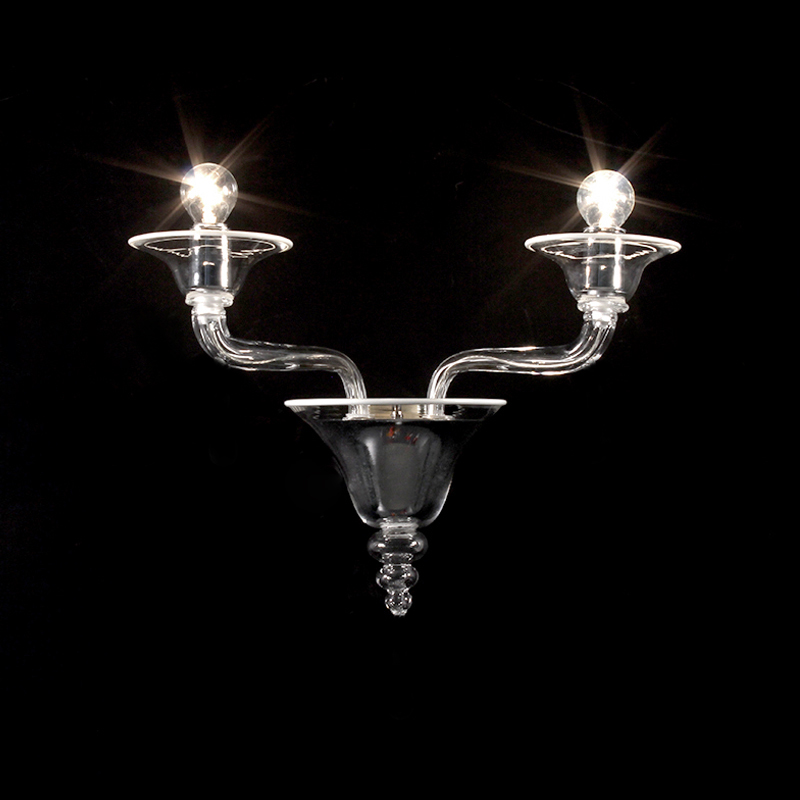 Arsenale bianco – applique in vetro di Murano