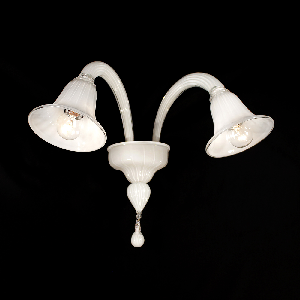 Ca' Foscari Bianco – applique in vetro di Murano