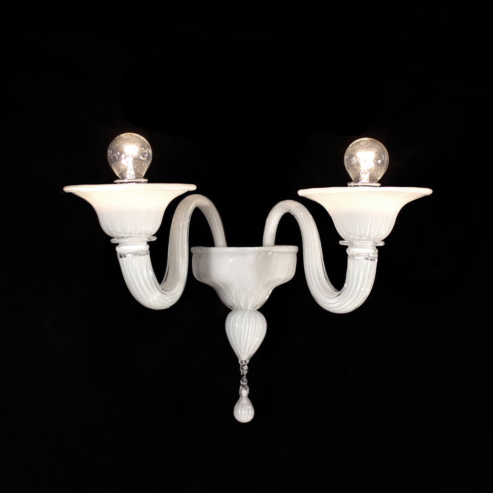 Canal Bianco – applique in vetro di Murano