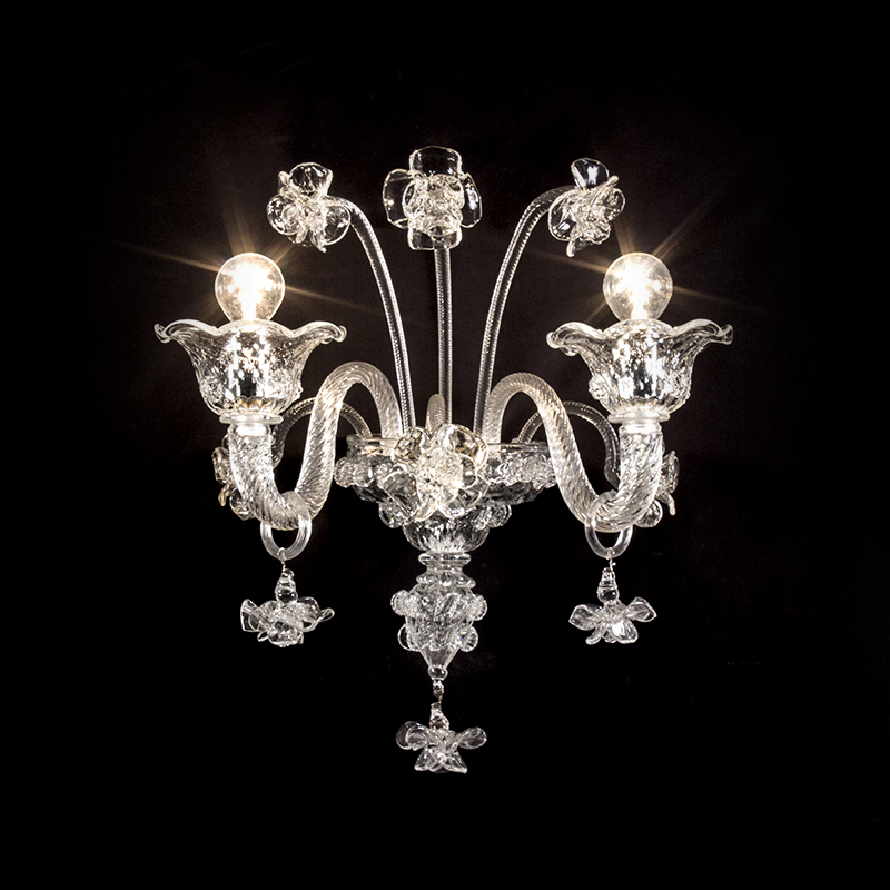 Candiano Cristallo – applique in vetro di Murano