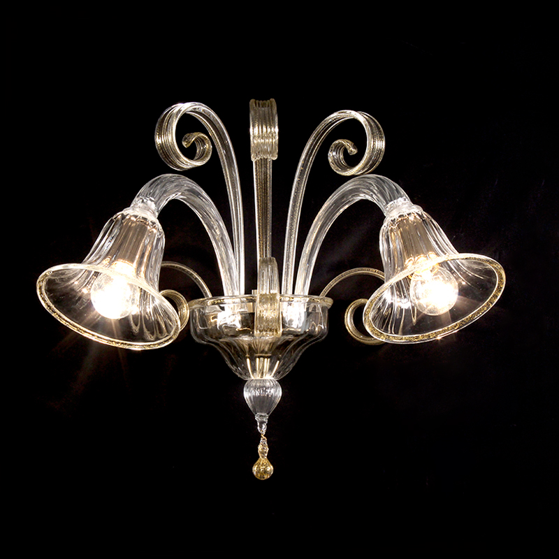Guglie d'oro – applique in vetro di Murano