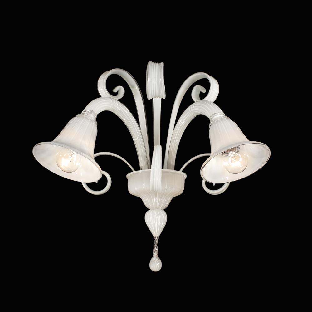 Guglie bianco – applique in vetro di Murano