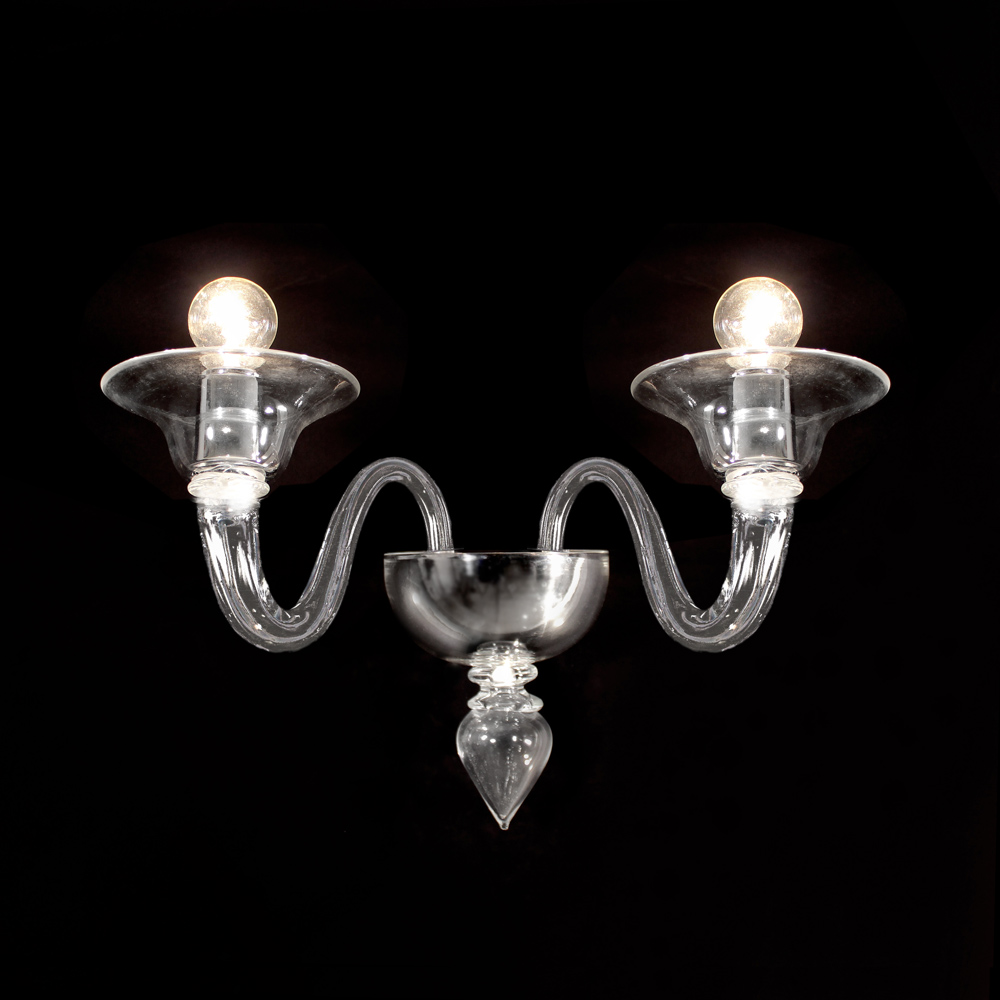 Vega Cristallo – applique in vetro di Murano
