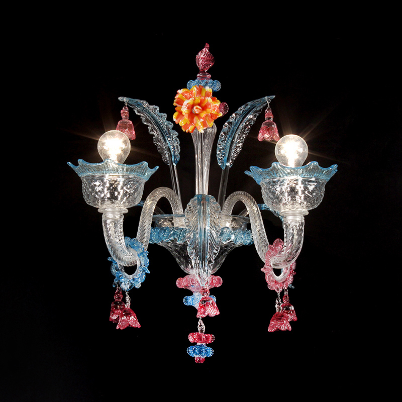 Vitale Cristallo – applique in vetro di Murano
