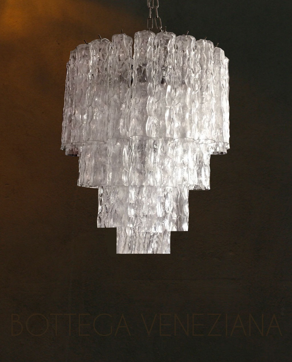 Bottega Veneziana | Lampadario Vintage in vetro di Murano modello ANNY composto da tubi b